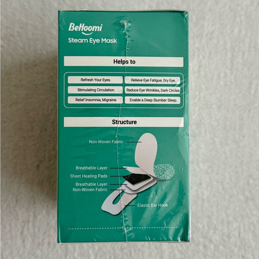 Unscented Steam Eye Mask 10 Pack Heated Relaxation - Picture 3 of 4